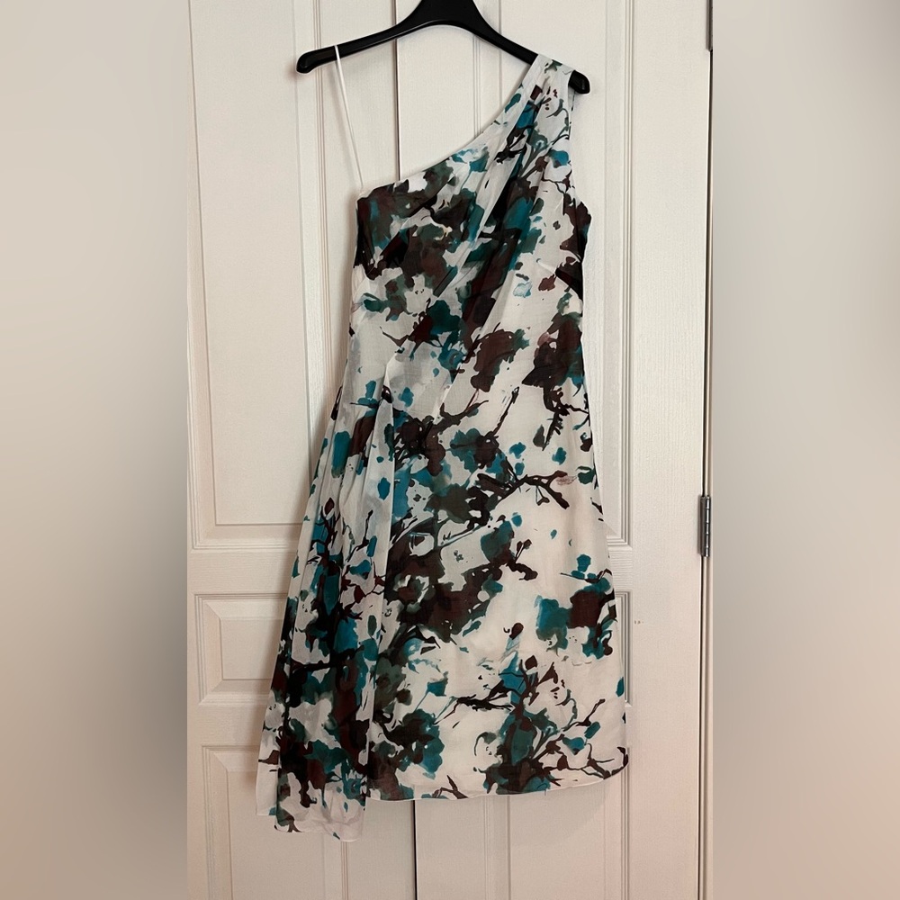 Elegant One-Shoulder Floral Dress
